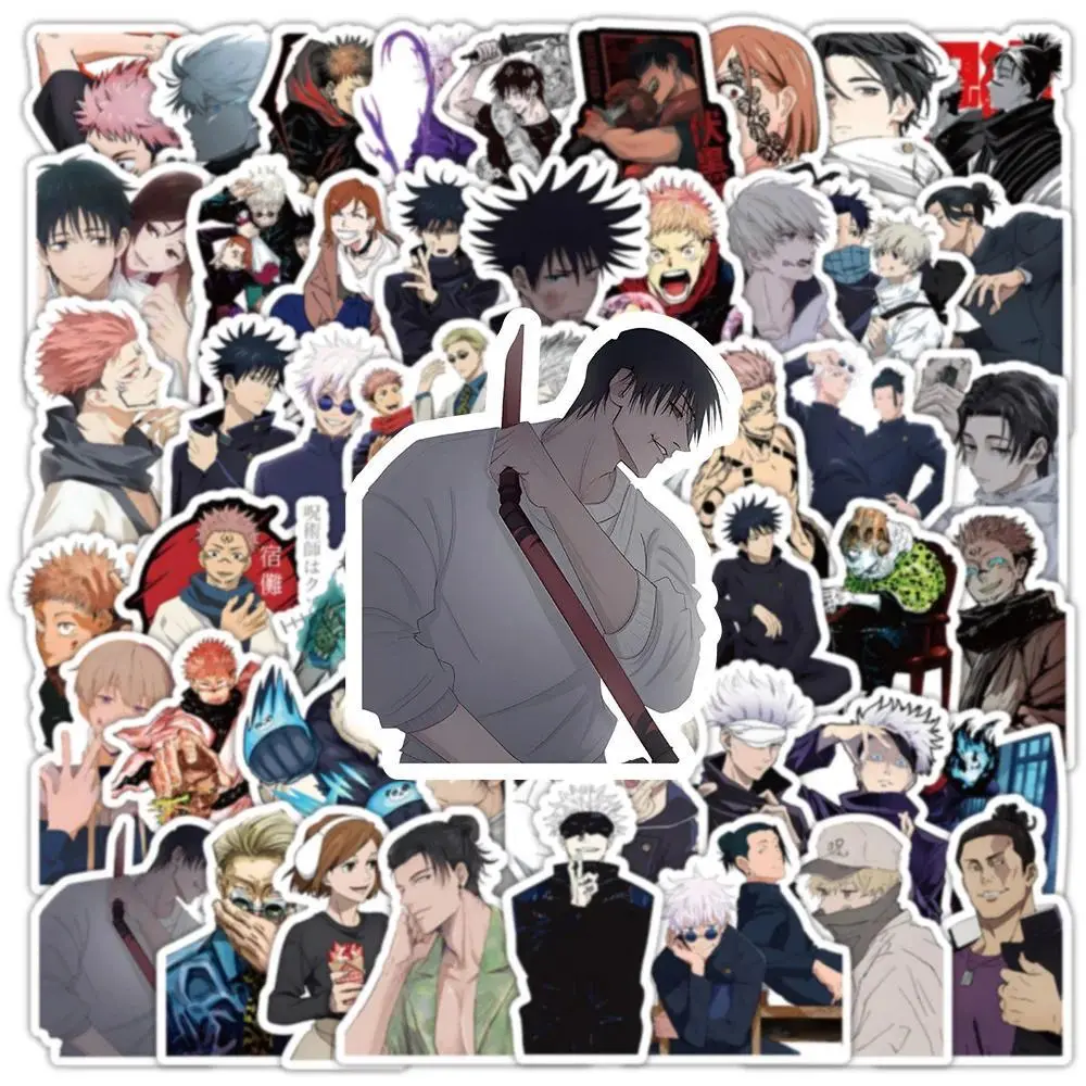 50PCS Jujutsu Kaisen Stickers - Waterproof Anime Decals for Laptop, Luggage & Water Bottles