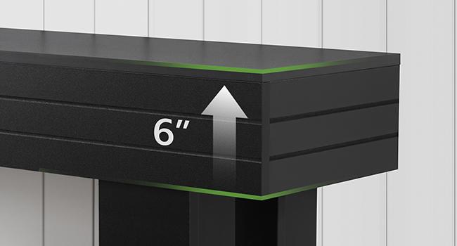 MAHANCRIS Modern Black Entryway Table with Storage, 63'' Long Farmhouse Console Table, 2-Tier Wood Sofa Table Behind Couch, with Grooved Design, for Living Room, Hallway, Corridor, Black