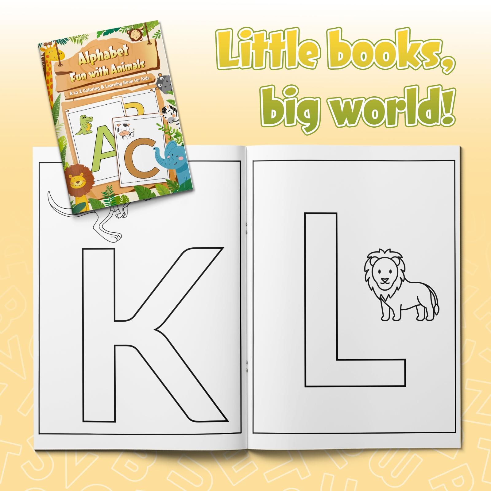 Kids' ABC Alphabet Activity Workbook, Fun Letter Tracing and Handwriting Practice, Uppercase and Lowercase Letters, Early Literacy, Fine Motor Skills, Preschool Teaching Resource for Home or Classroom