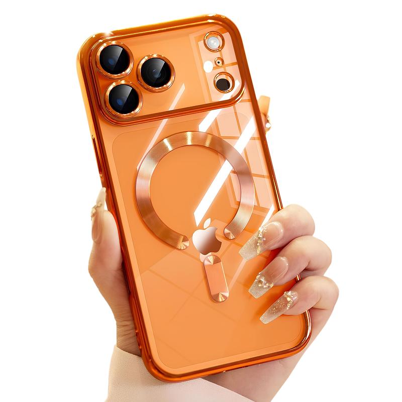 Magnetic Clear Case For iPhone 17 Pro Max, 17 Pro,17 with MagSafe Built-in Camera Lens Protector Soft Slim Shockproof Phone Case Cover
