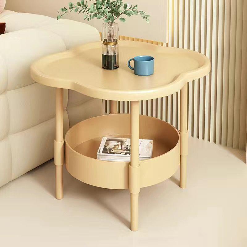 Creative Small Coffee Table for Home, Modern Minimalist Bedside Table with Storage, Mobile Nightstand for Living Room and Bedroom