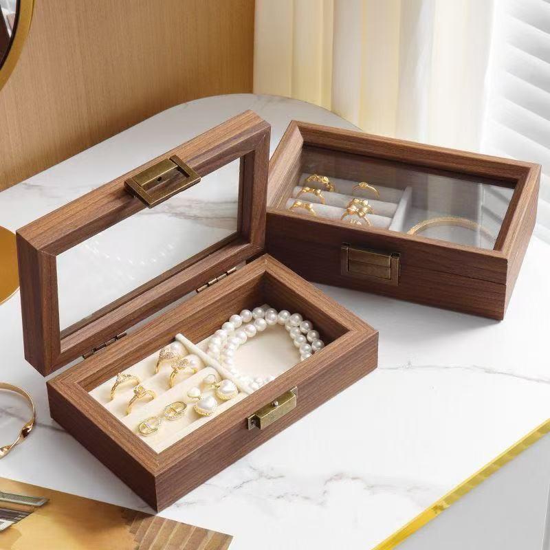 Vintage Simple Multifunctional Jewelry Box, Ring Storage Case, Travel-Friendly Portable Organizer for Bracelets, Necklaces, Earrings