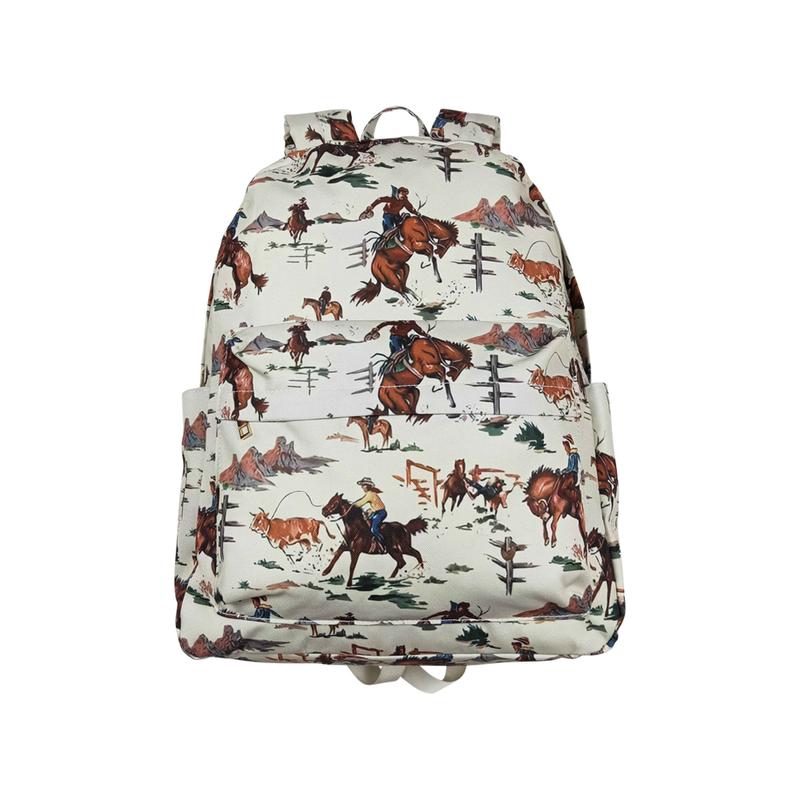 BA0059-Unisex Western Cowboy Kids Boys and Girls Backpack 13.2x5x17 Inches Classic Design