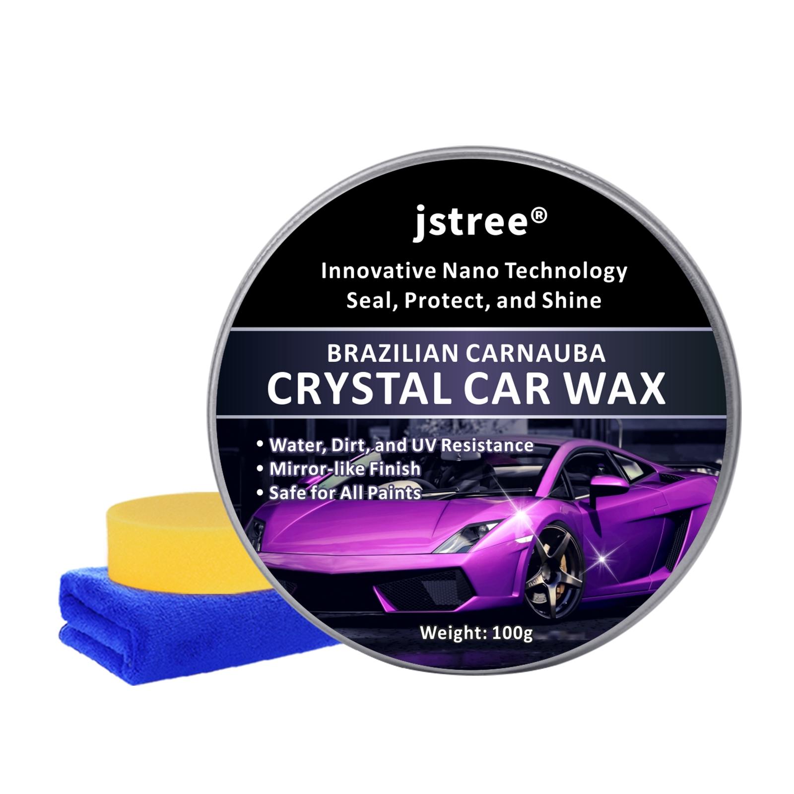 Jstree Car Solid Wax Polish Care, Remove Dirt Shine Protection Anti-Oxidation, 100g Auto Paint Maintenance Wax