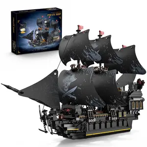 Caribbean The Black Pearl Pirate Ship Building Blocks, Kids Boat Model Toy, Perfect Birthday Gift, Enhances Manual Skills