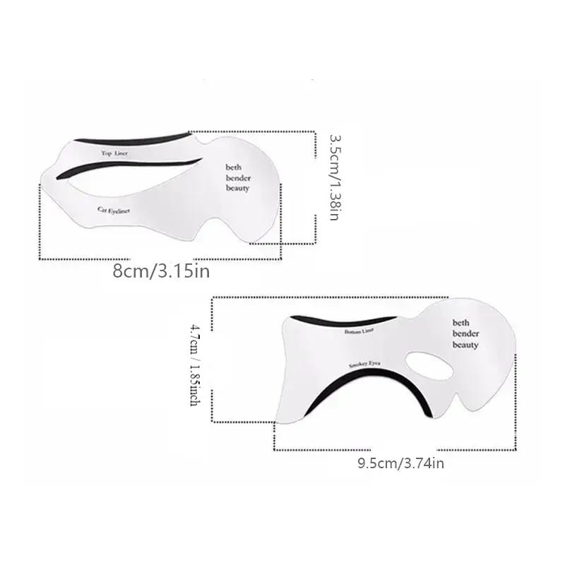 10pcs Reusable Eyeliner Stencil Set, Reusable Eyeliner Template, Professional Makeup Tool for Women