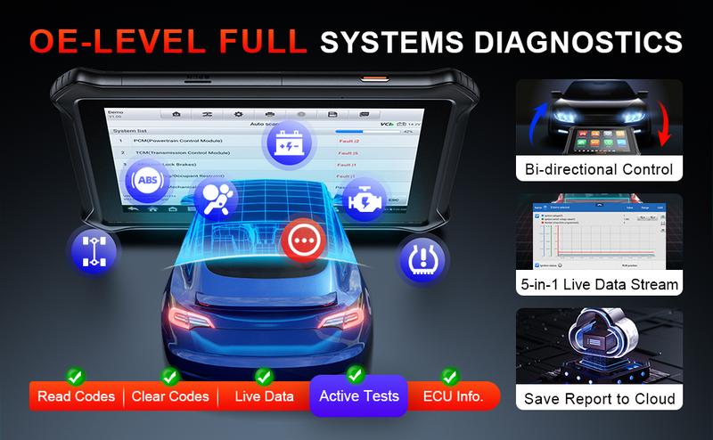 OTOFIX D1 Lite Car Bidirectional Scan Tool, Bluetooth OBD2 Scanner Diagnostic Tool, 2 Years Free Update, 38+ Services, CANFD & DoIP Protocols, All System Diagnoses, ABS Bleeding, Auto VIN