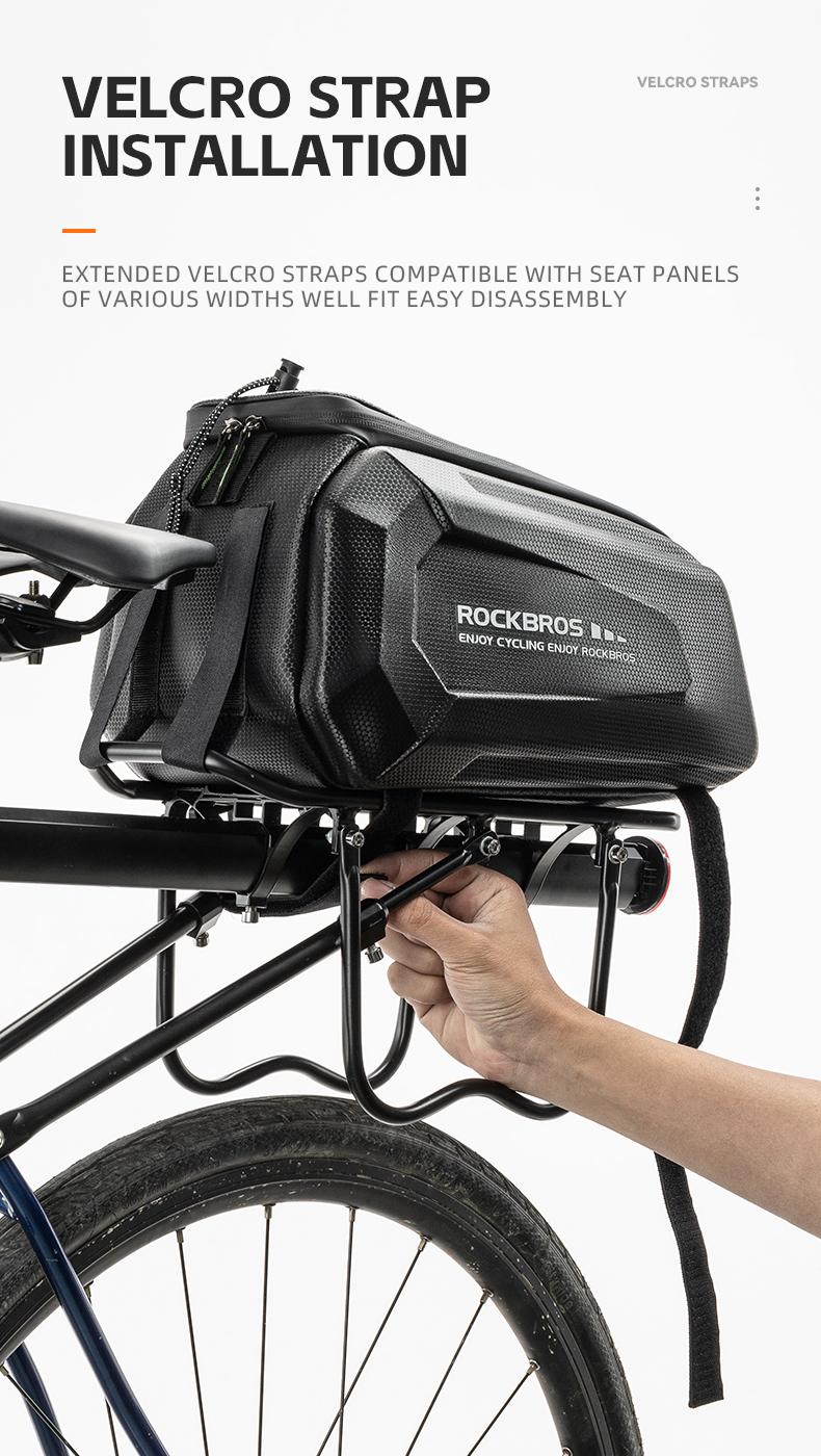 ROCKBROS Bike Rack Bags - Hard Shell Bicycle Rear Rack Bag Large Pannier for Bicycle Rear Rack Bags Bike Rear Seat Bag Bike Trunk Bag Ebike Battery Bag Bike Saddle Bag for Rear Rack Bike Accessories