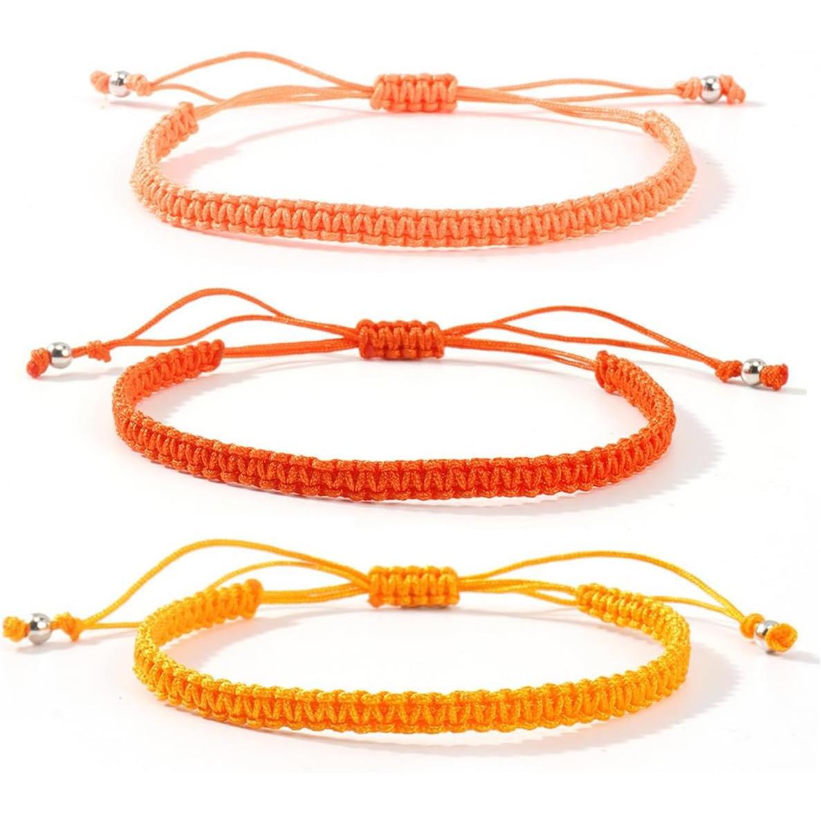 3 count Multicolor  Friendship Braided Charm Bracelets Anklets Colorful Ajdjustable Woven Rope String Bracelets for Women Men Couple Summer Beach Surfer Boho Holiday  Gifts