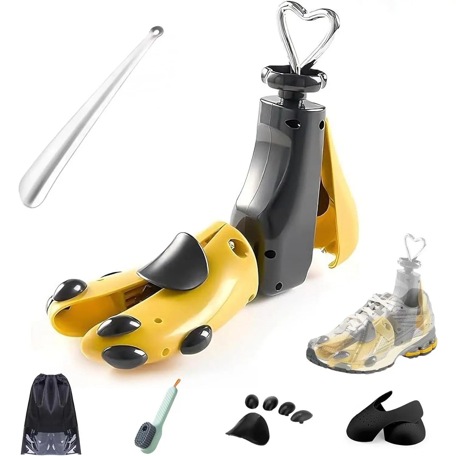 4-Way Adjustable Shoe Stretcher for Men & Women, Leather Boot Widener - Fits Wide Feet, Sneakers, Dress Shoes