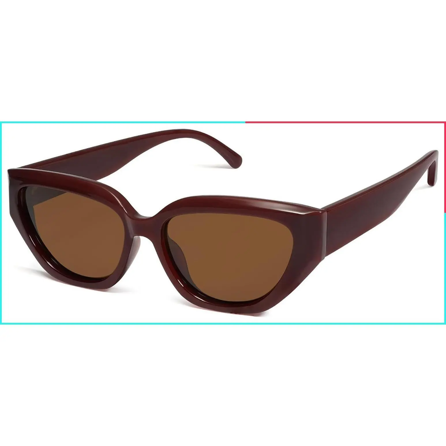 Cat Eye Polarized Sunglasses for Women, Trendy Cute Fashion Shades