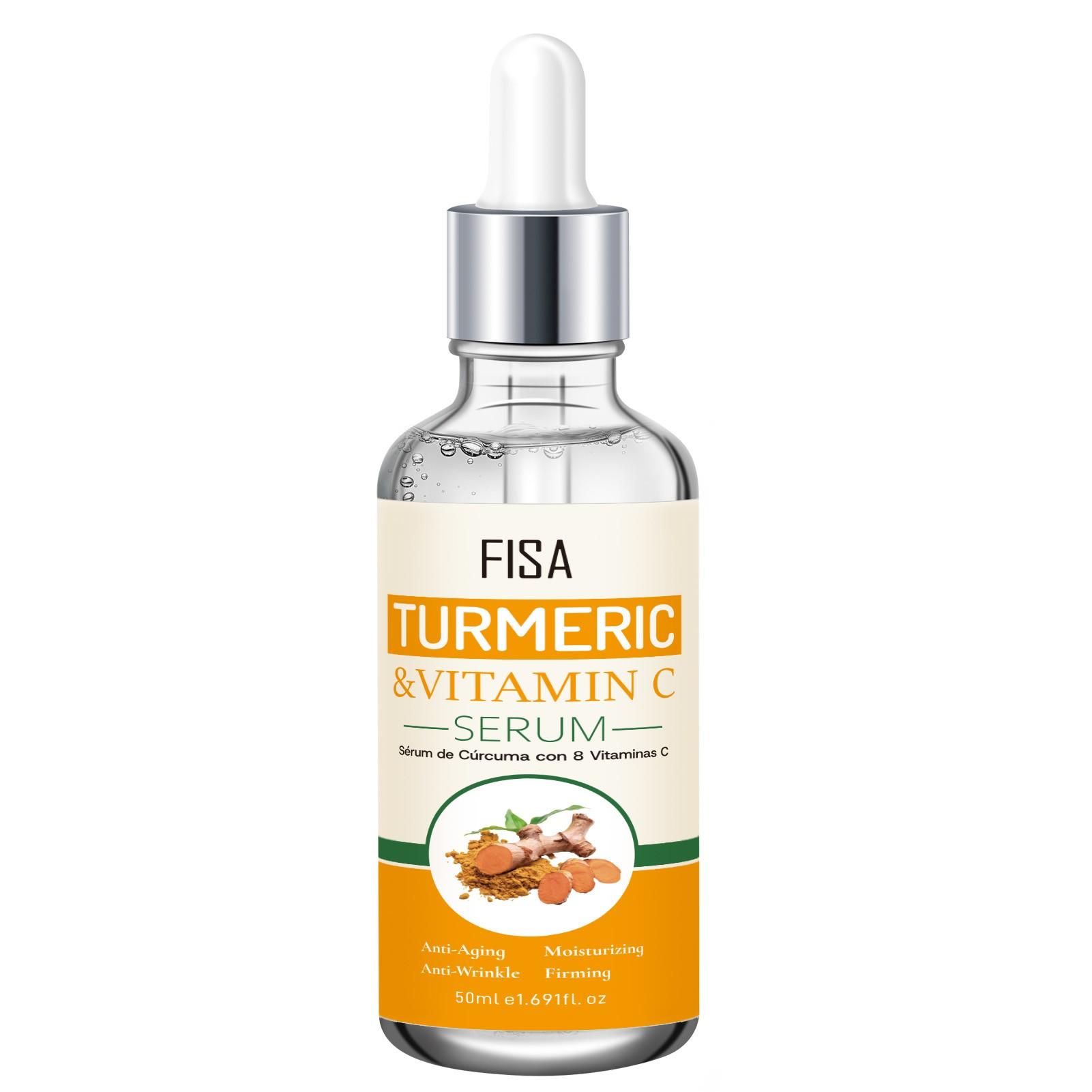 Turmeric Vitamin C Dual-Action Serum, Reduces Fine Lines, Brightens Skin, Hydrates, Tightens, Suitable for All Skin Types, 50ML