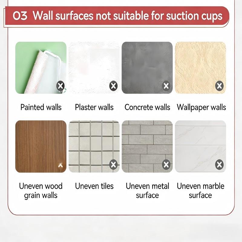 Wall-Mounted Hair Dryer Stand, 360° Adjustable Hose, Strong Suction Cup, Mirror & Tile Holder, No Drilling Required, Storage Rack