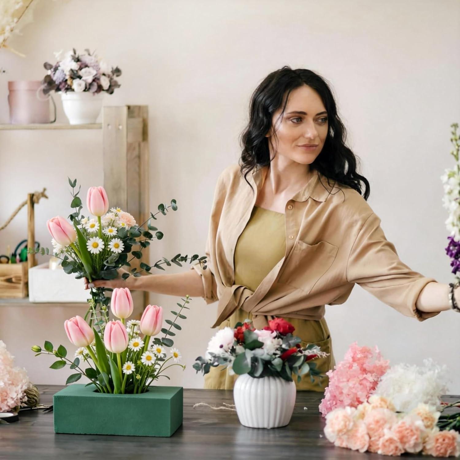 20-Pack Floral Foam Blocks, 9x4.25x3 Inches, for Fresh & Artificial Flowers, Wedding, Birthday, Garden Decorations