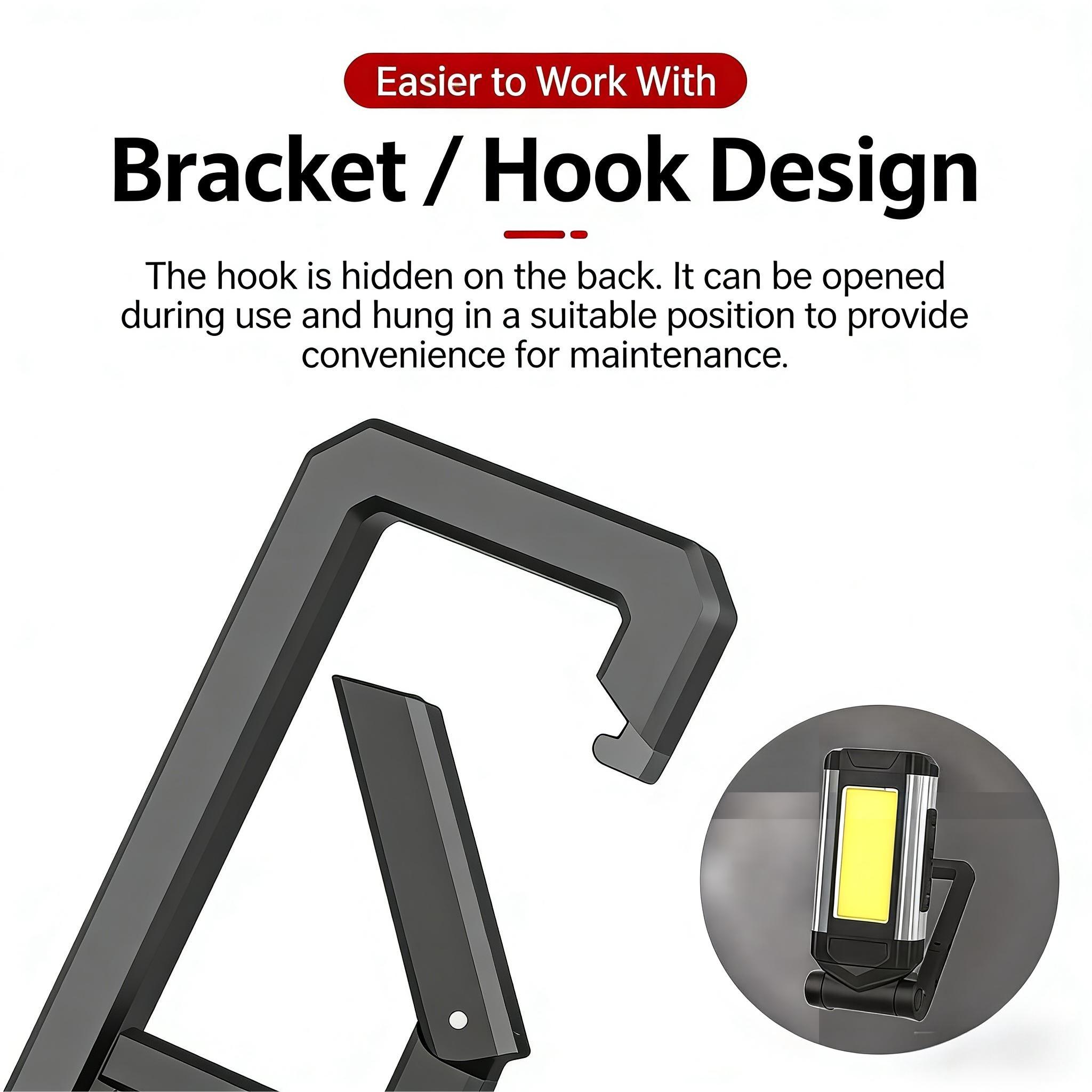 New Work Lights LED Work Repair Lamp USB Rechargeable Magnetic Multi-Purpose Maintenance Light COB Outdoor Tent Emergency Light