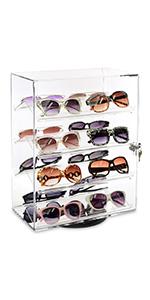 Acrylic 5 Levels Wall Mounted Acrylic Display Case, Shot Glass Display Case Cabinet, Wall Mounted Sunglass Organizer, Sunglasses Shelf Acrylic 5 Levels Wall Mounted Acrylic Display Case, Shot Glass Display Case Cabinet, Wall Mounted Sunglass Organizer, Sunglasses Shelf