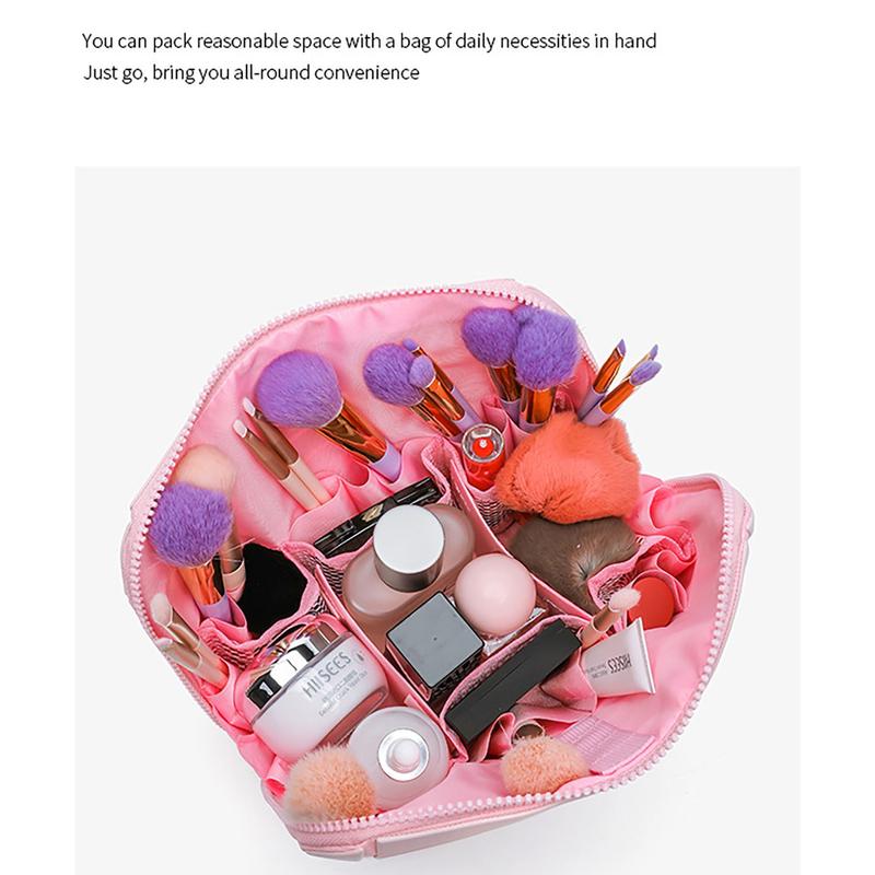 New Large Capacity Makeup Bag, Portable Skincare Cosmetic Organizer, Travel Cosmetic Bags, Travel Toiletry Bag, Divided Storage, Ideal for Outdoors