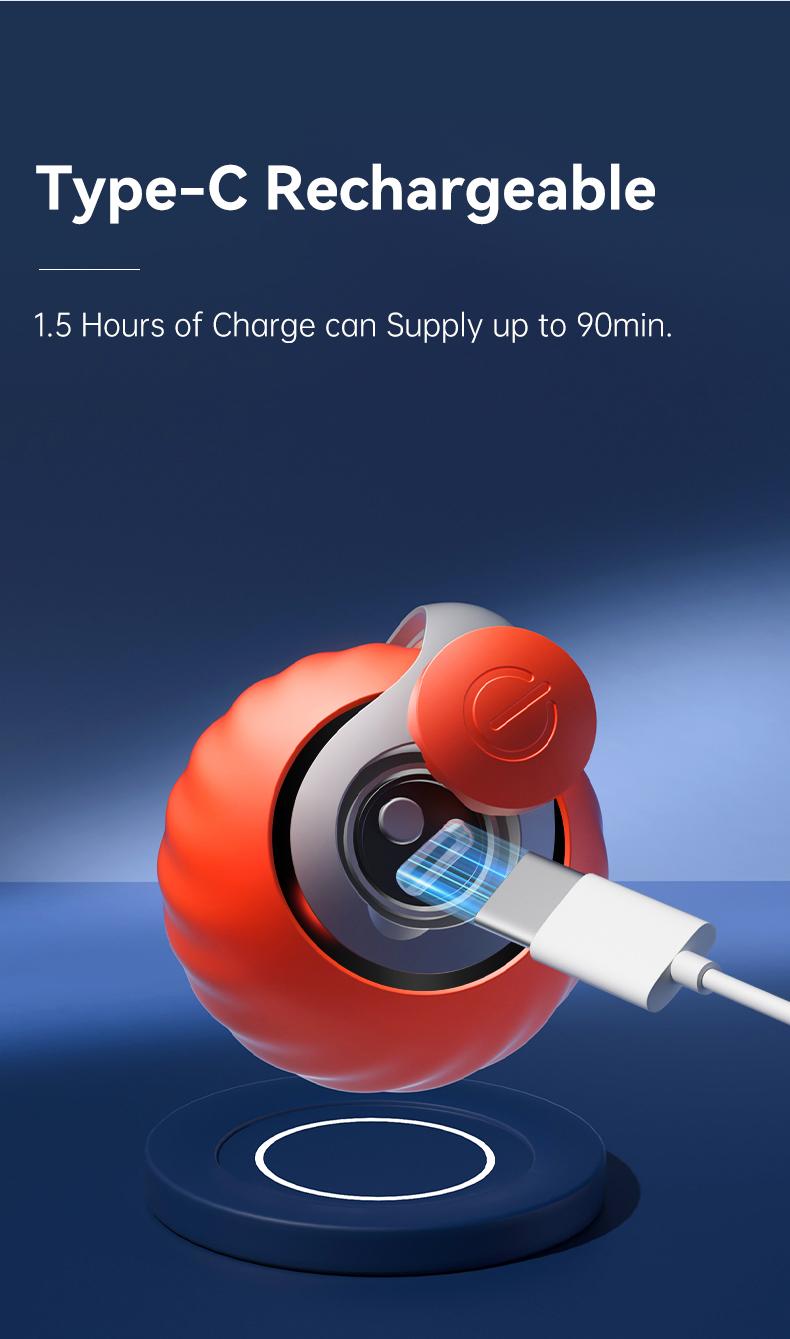 TikTokShopBlackFriday, Petgravity Speedy Sprint Ball Toy for Cat Type-C Rechargeable Interactive Cats Toy, Automatic Cat Teaser Toy, Pet Supplies,Cozyvibes Petlife