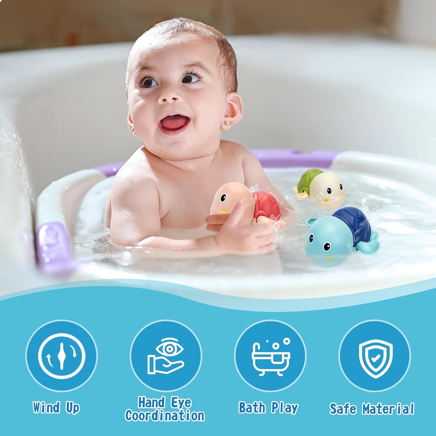 2 Pack Swimming Baby Bath Toys, Water Pool Floating Wind Up Toys 2 Pack Swimming Baby Bath Toys, Water Pool Floating Wind Up Toys