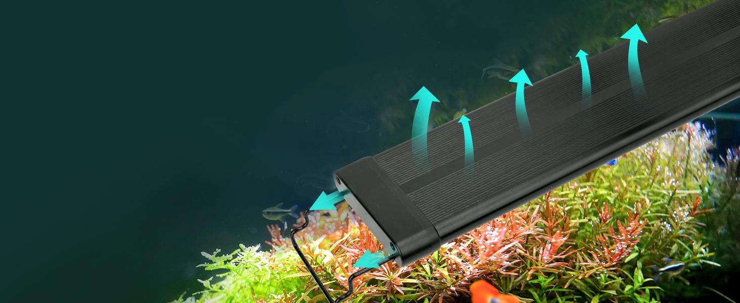 hygger Aquarium Programmable LED Light, for 12~55in Long Full Spectrum Plant Fish Tank Light with LCD Setting Display, 7 Colors, Sunrise Sunset Moon and DIY Mode, for Novices Advanced Players