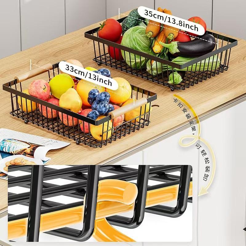 Kitchen Storage Rack Fruit Basket, Desktop Snack Fruit Organizer Tray, Multi-Layer Detachable Fruit Basket, Tabletop Food Container Holder, Countertop Fruit Basket