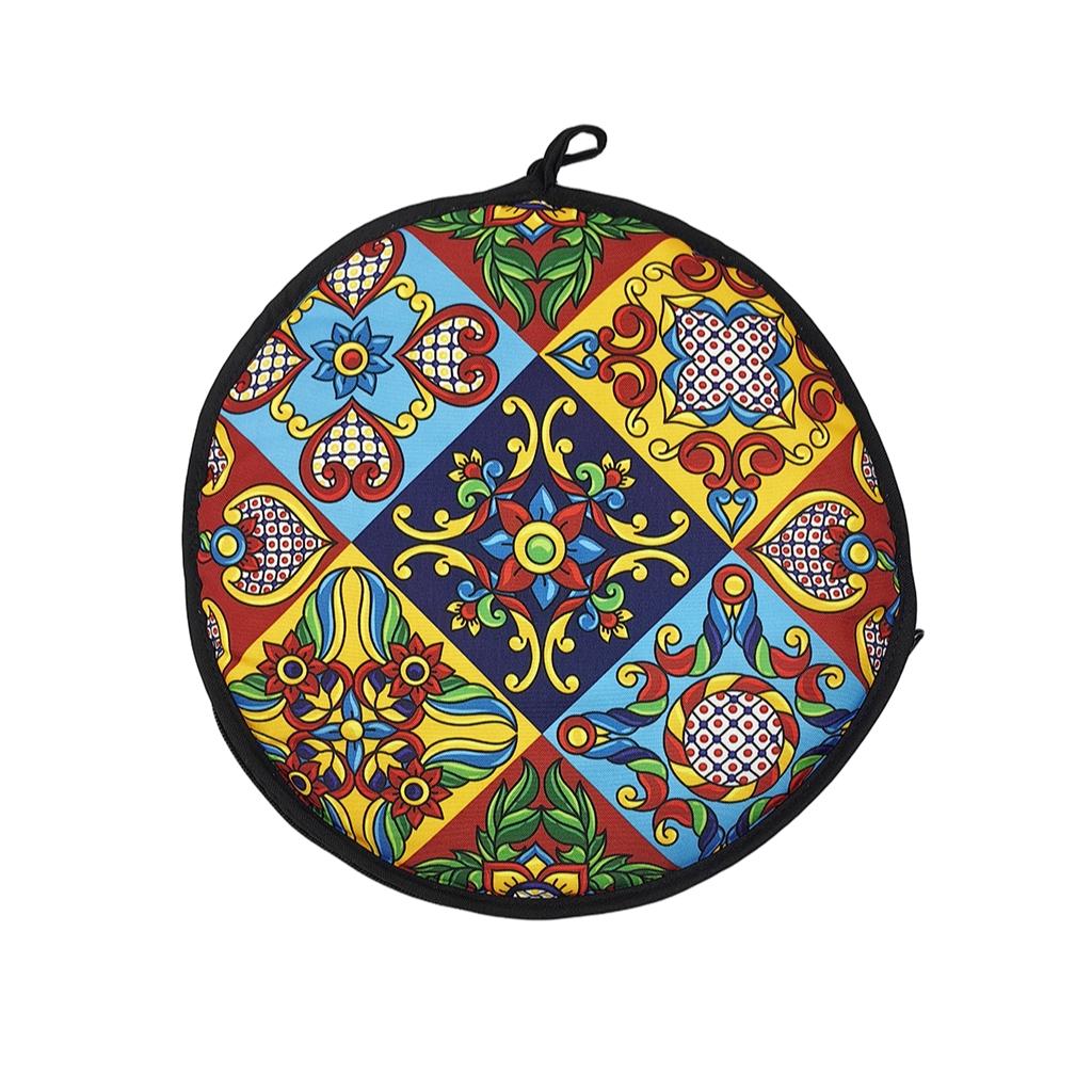 Mexican Thickened Corn Tortilla Insulation Bag, Pure Cotton Round Heat Resistant, Ideal for Mexican Cuisine, Durable & Reusable