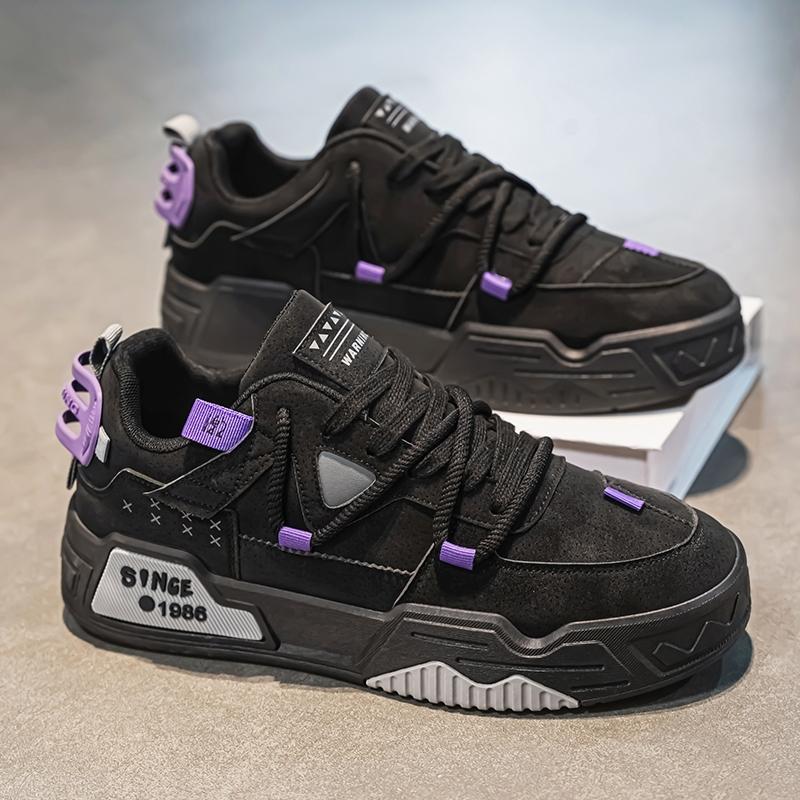 Men's Fashion Colorblock Lace Up Low Top Sneakers, Casual Comfortable Sports Running Shoes, Trendy All-match Sneakers for Daily Wear, Closed, Fashionable Running Shoes, Athletic Shoes