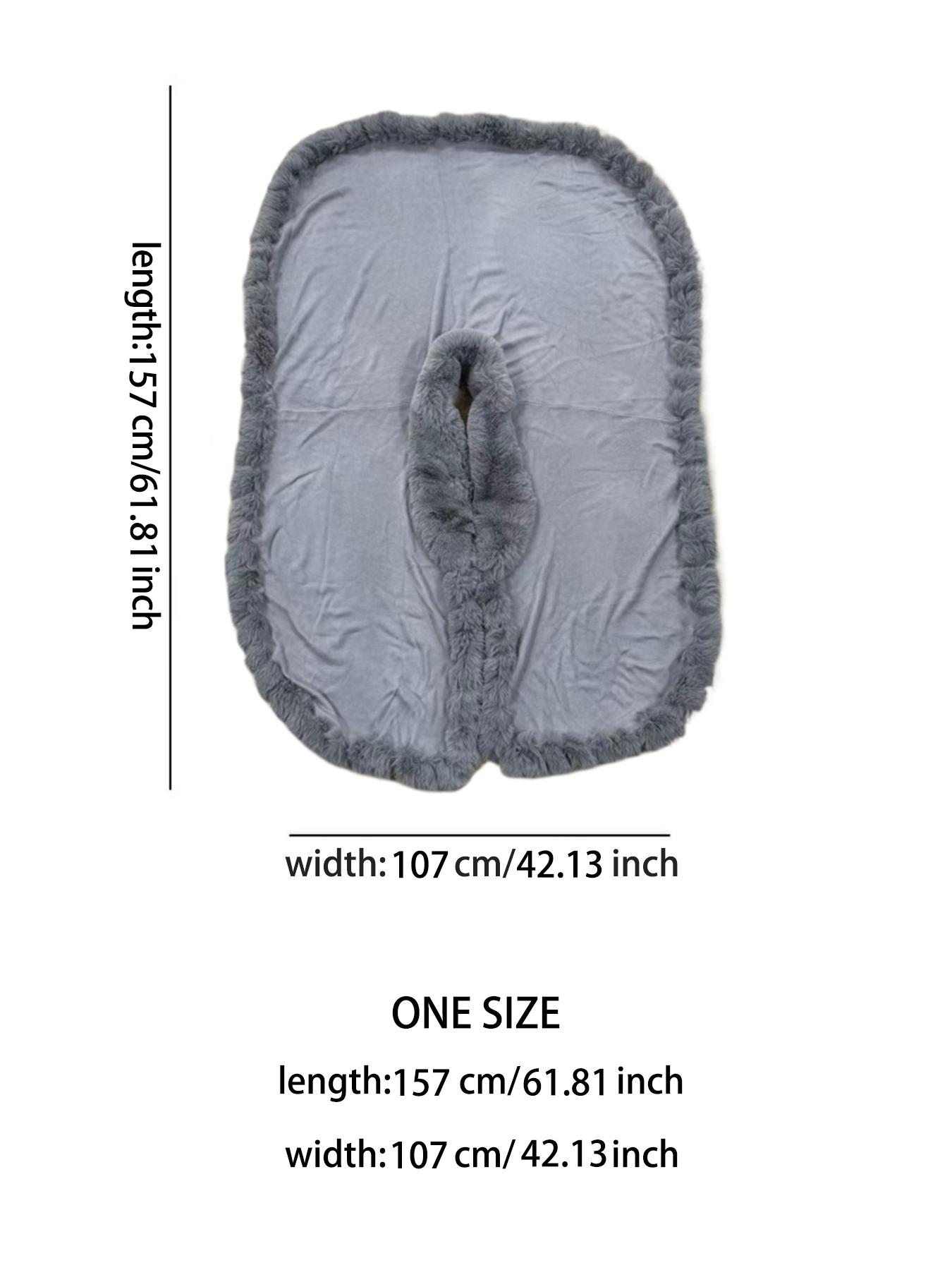 Luxurious Warm Plush Cape for Winter, Gradient Color Casual Fashion Accessory, Elegant Addition for Cold Weather, Fluffy Soft Scarf