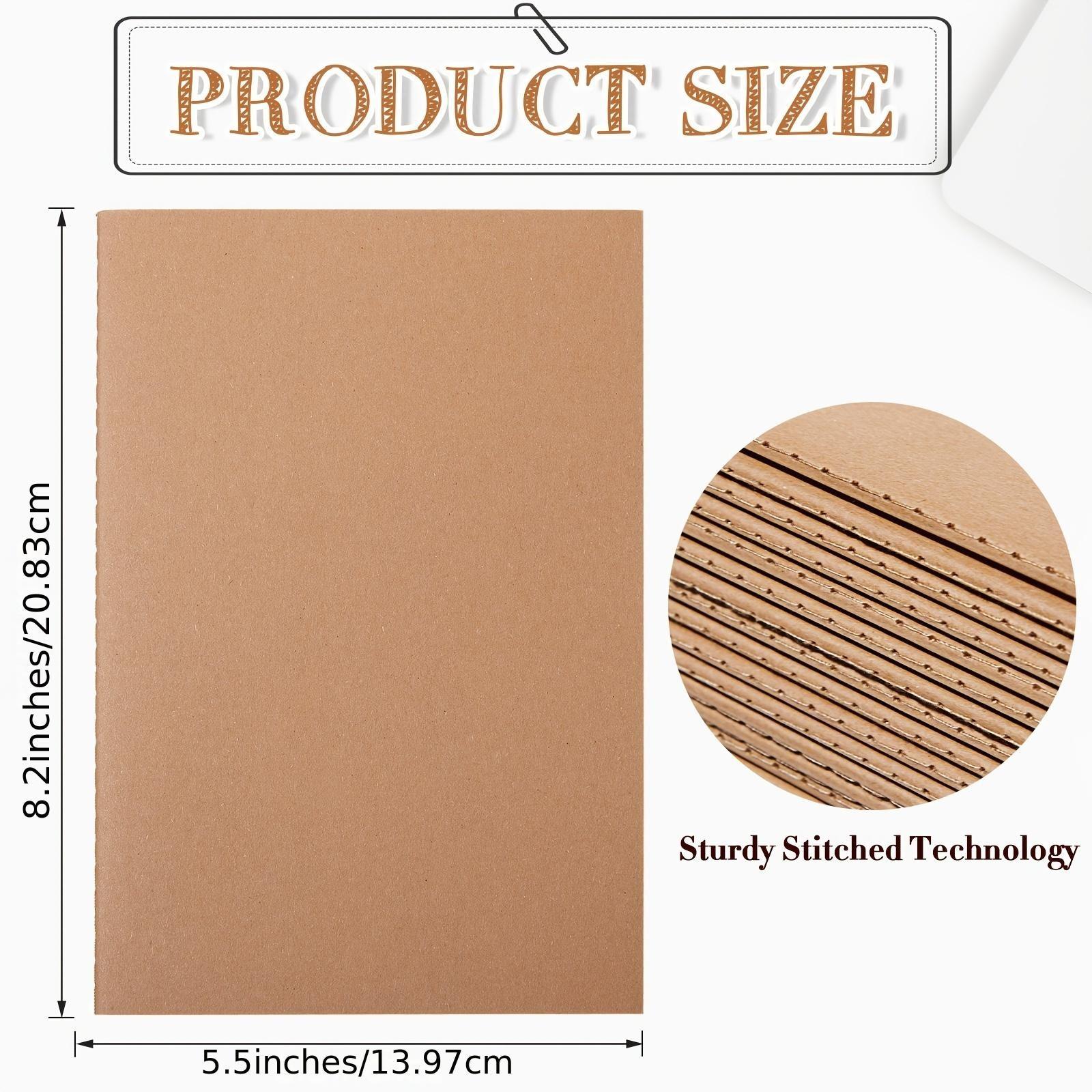 3/6/9/12-Pack A5 Leather Paper Notebook Set, Simple Practical Student Notebooks, Durable Stitched Binding, Ideal for Travelers & Office Use