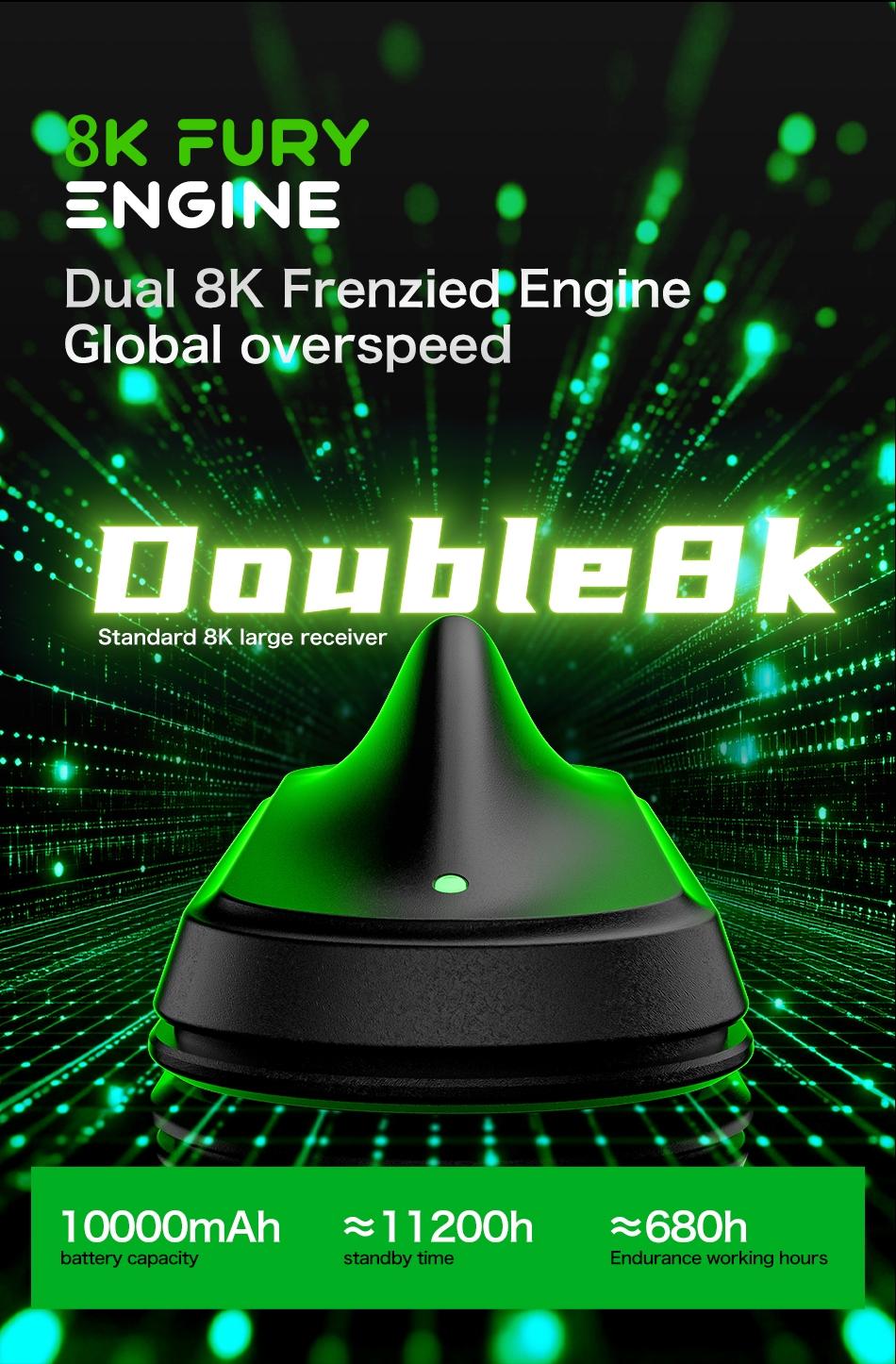 Attack Shark X87 Ultra Wireless Mechanical Keyboard, 8k Wireless Receiver, 8000hz Polling Rate, 10000mah Battery, RGB Lighting