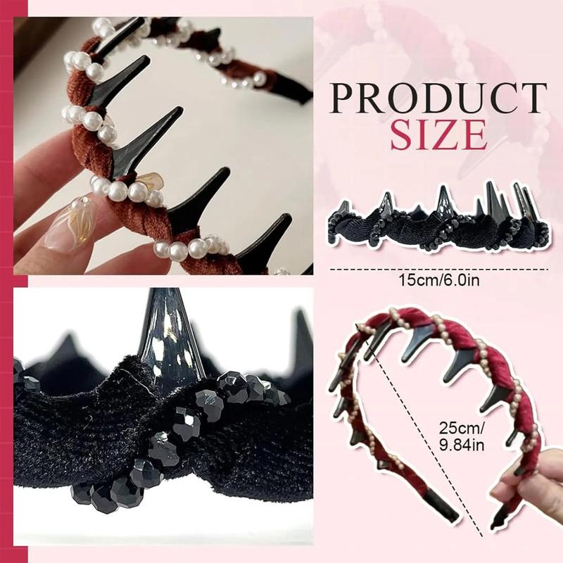 3pcs Women's High Crown Wave Headbands, Non-Slip Hair Clips For Hairstyle Accessories,Hairband,Hair Hoop ,Zig Zag Headband