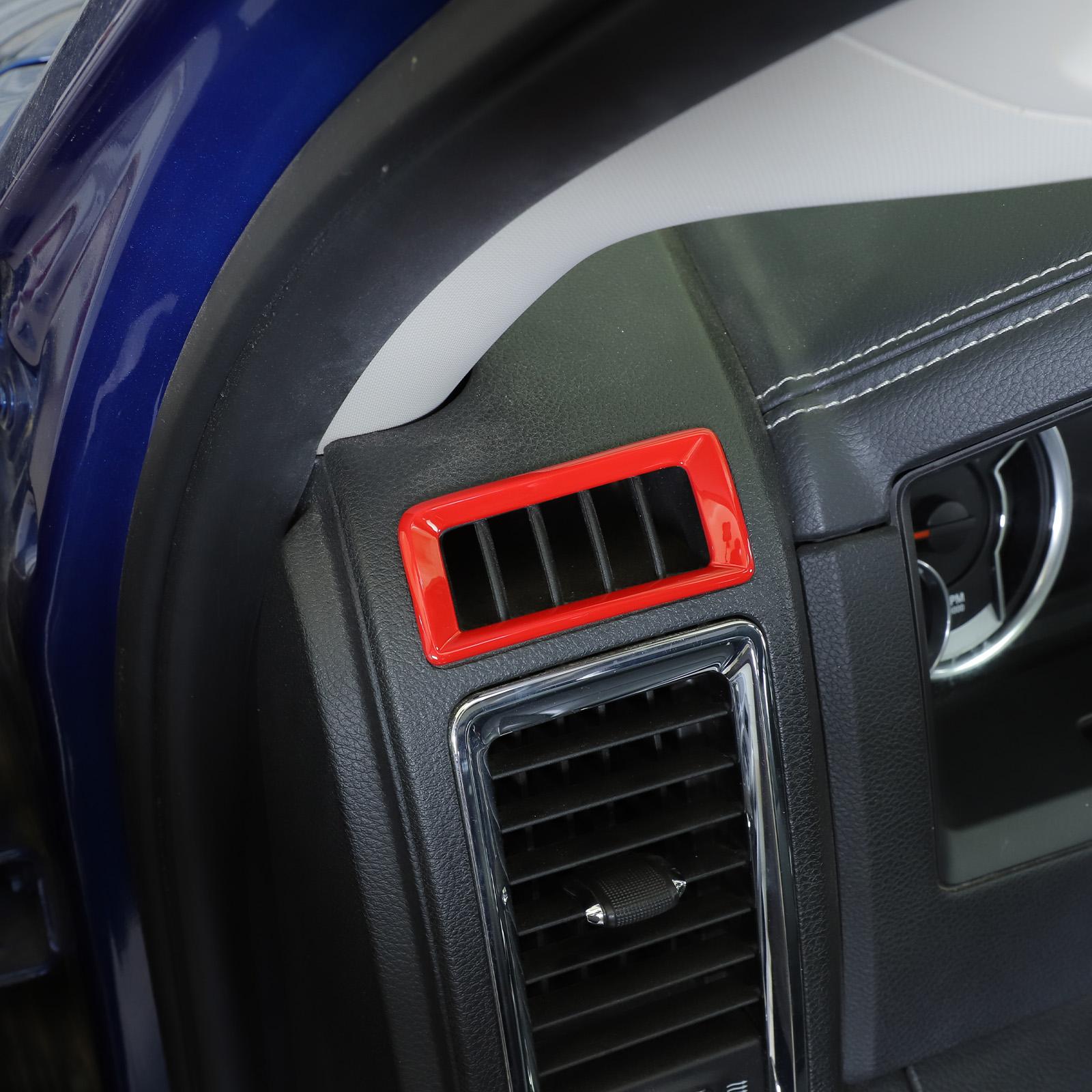 For 2010-2017 Dodge Ram 1500 Center Console Air Vent Outlet Cover Trim Car Interior Accessories adhesive sticker decoration Truck Decals Dashboard black carbon fiber For 2010-2017 Dodge Ram 1500 Center Console Air Vent Outlet Cover Trim Car Interior Accessories adhesive sticker decoration Truck Decals Dashboard black carbon fiber