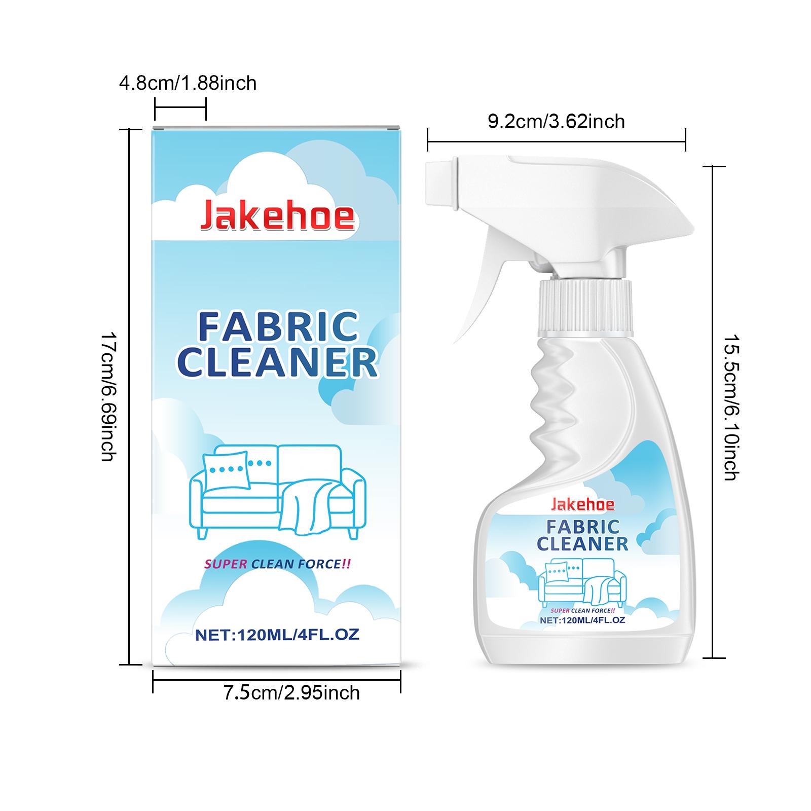 Jakehoe Fabric Cleaner Liquid, Sofa Rug Curtain Stain Remover, Daily Household Foam Cleaning Agent, 120ML, No Pesticide, Non-Prop 65
