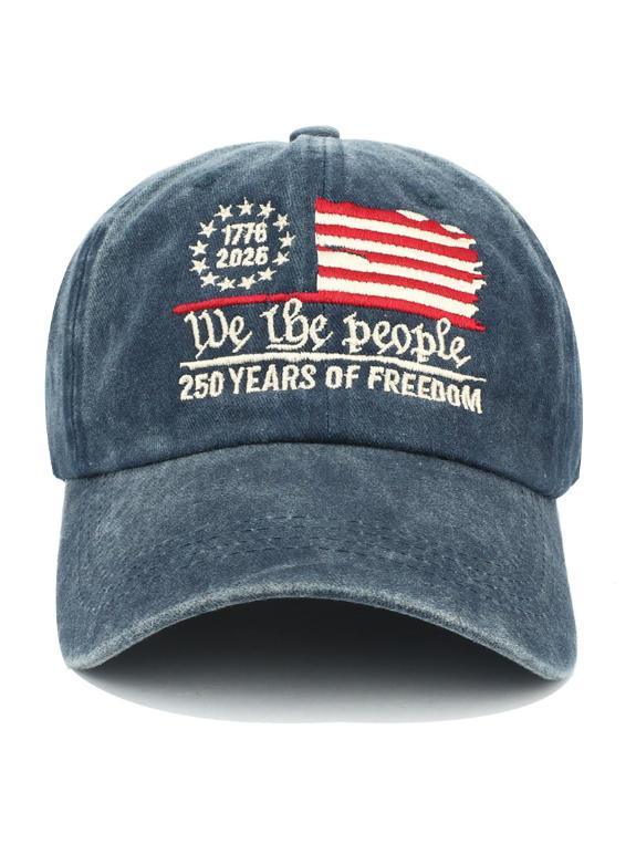 2026 New Design Usa 250th Anniversary Embroidered Patriotic Baseball Hat, Outdoor Sun Protection Sports Cap, Unisex Fashion Duck Bill Hat