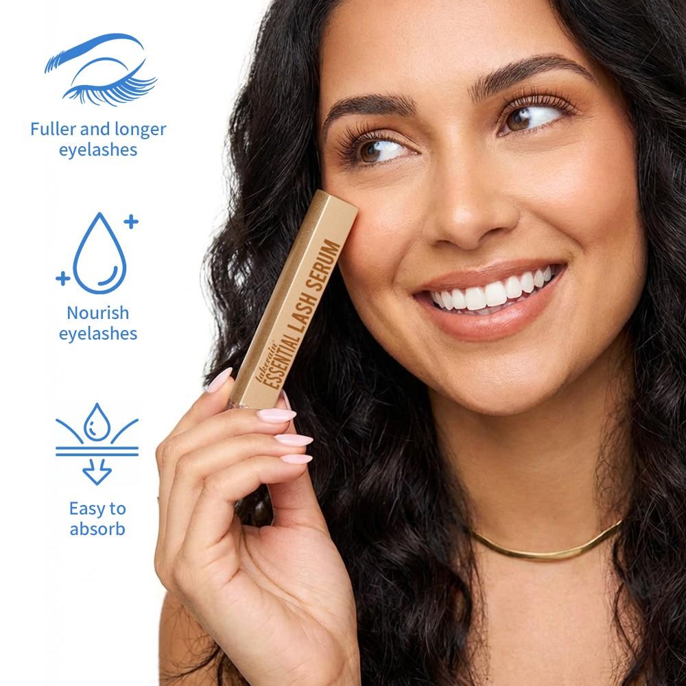 Eyelash Serum for Thicker, Lightweight Serum Strengthens Nourishes Lashes, 2 Counts Helps Longer, Fuller Looking Eyelashes, Oil-Free & Non-Greasy, Compatible with Lash Extensions, Ideal for Sparse & Fragile Lashes