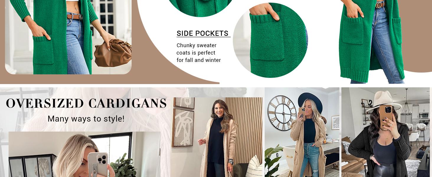 Saodimallsu Womens Long Cardigans Cable Knitted Open Front Oversized Hooded Outerwear Sweater Coat Saodimallsu Womens Long Cardigans Cable Knitted Open Front Oversized Hooded Outerwear Sweater Coat