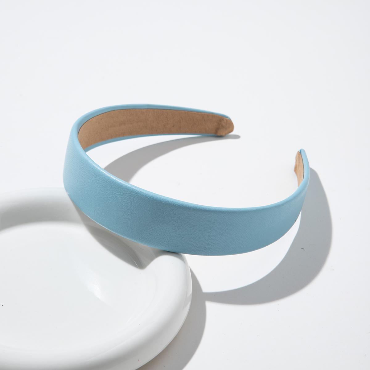 Korean Chic PU Leather Hair Hoops for Women, Solid Vintage Hair Bands with a Smooth Surface for Elegant Daily Styling, Headbands For Women, 3Cm, Round Band, Smooth Finish, 3Cm Wide, Chic Hoop, Casual, Dating