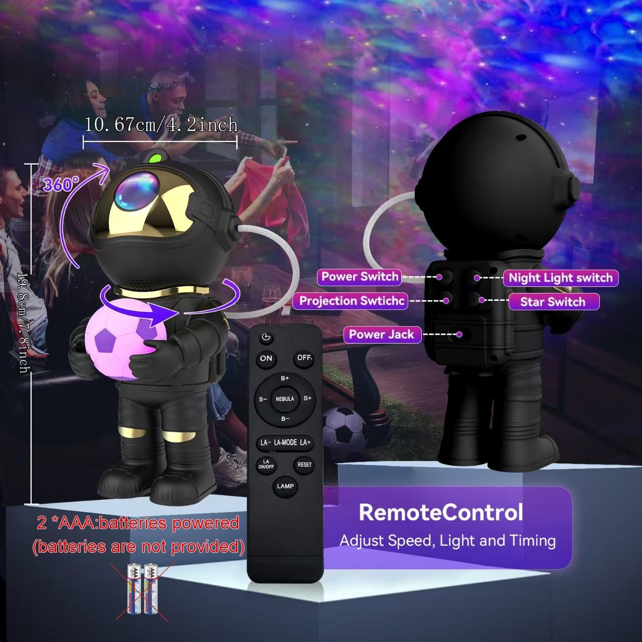 Astronaut Galaxy Projector Light, Night Light, Atmosphere Light, Starry Sky Ceiling LED Strip with Timer & Remote Control, Perfect Gift for Birthday Halloween Christmas