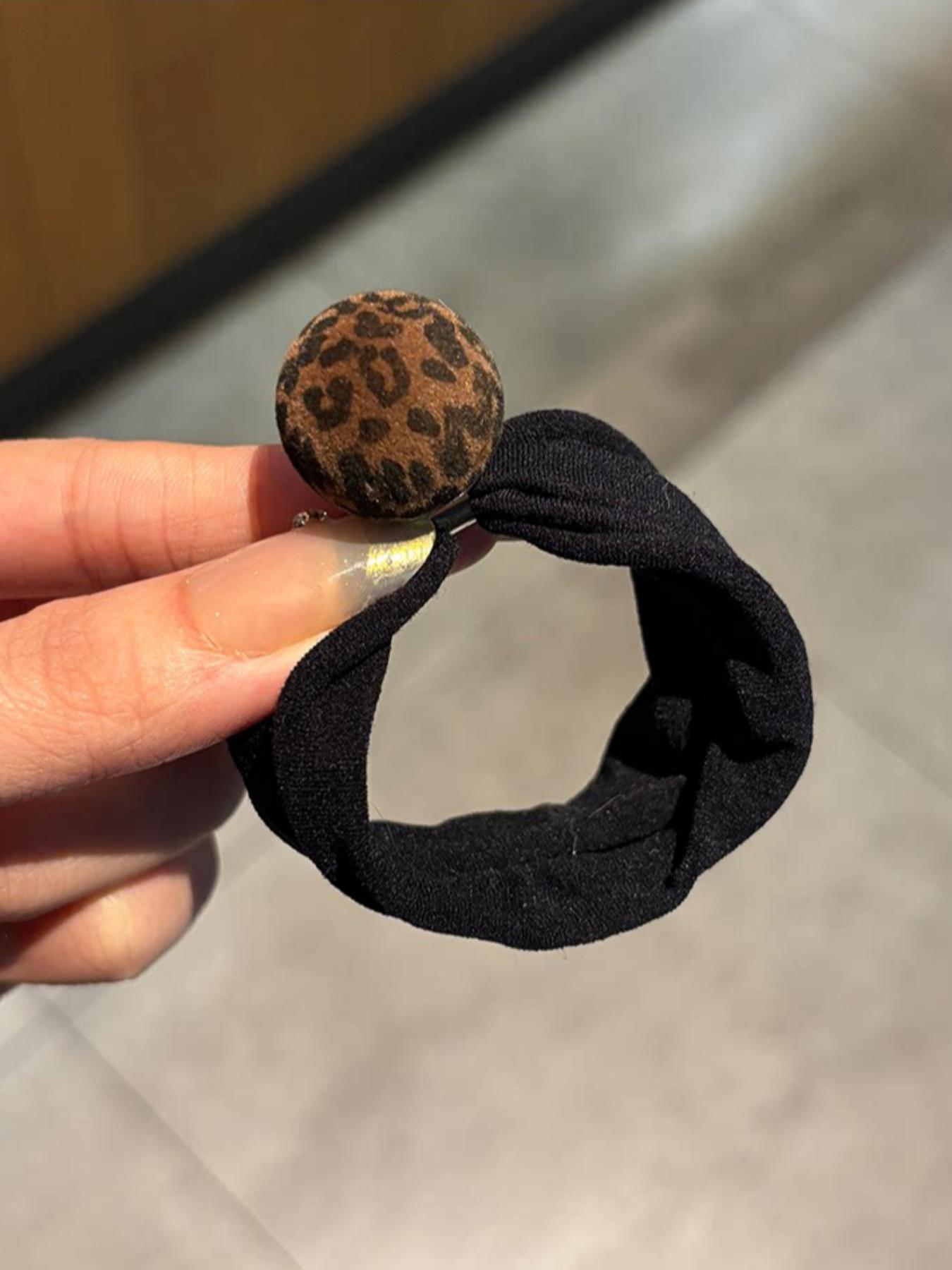 6 Pcs Leopard Print Hair Ties for Women, High Elasticity Durable Rubber Bands, Simple New Design Hair Rings, Versatile Head Accessories