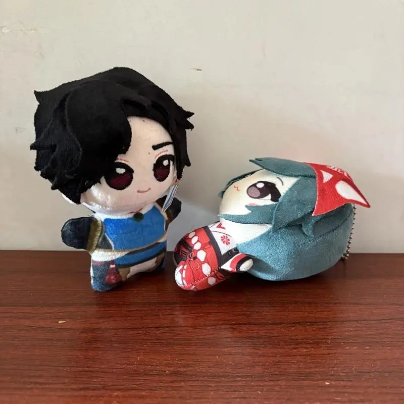 Hot New Lovely Cartoon Anime Game Overwatch Hero Character Kiriko and Wuyang Plush Toys Keychain Bag Pendant Decor Plushie Doll