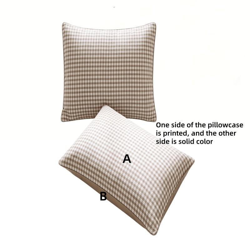 Ab Version Plaid Pillowcase Set, Soft & Stylish Bedding Accessories, Perfect for Living Room & Bedroom Decor, Cozy Home Essentials