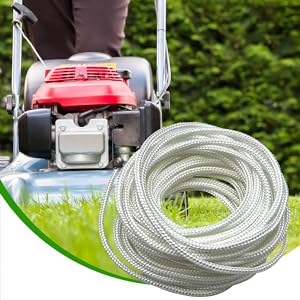 5.0mm x 10m High-Tensile Fiber Recoil-Type Starter Pull Rope - Universal Compatibility Long-Lasting Engine Replacement Part for Craftsman Chainsaws, Generators, Pressure Washers, Small Gas-Powered Engines