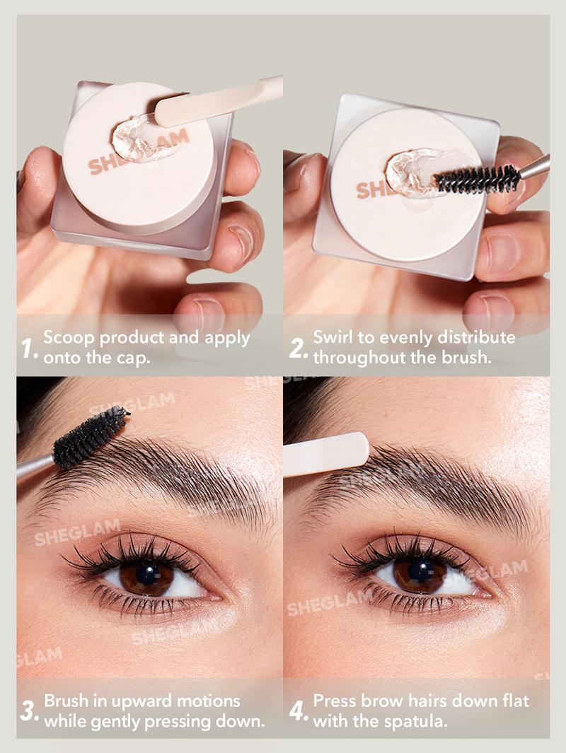 SHEGLAM Set Me Up Brow Hold-Crystal Clear Waterproof Eyebrow Gel No Smudge Long Lasting Shaping Eyebrow Wax Eyebrow