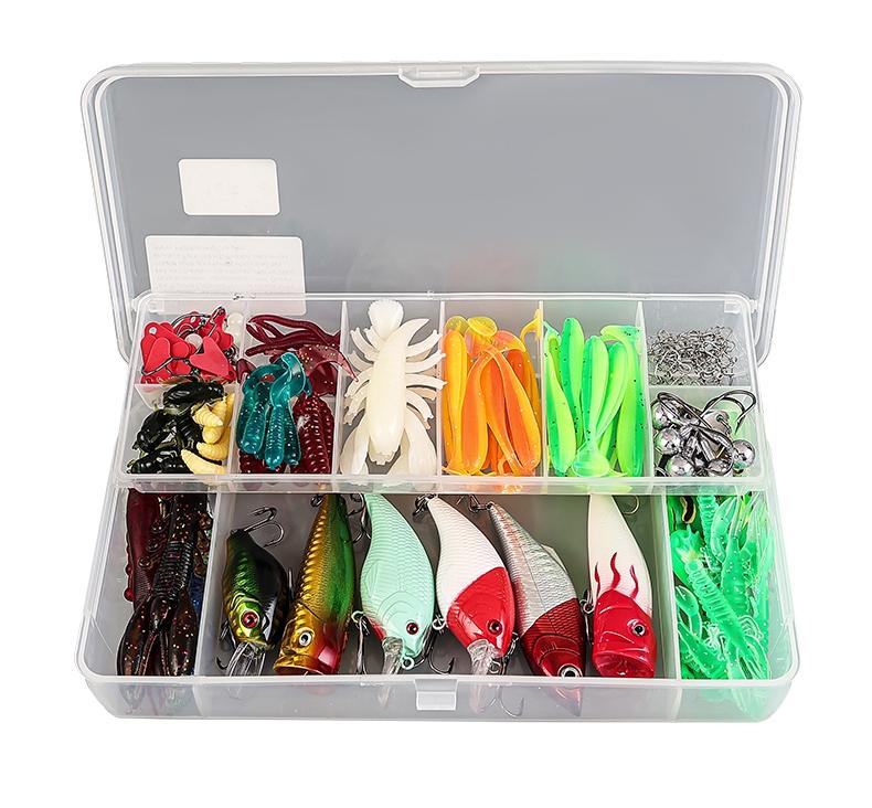 18/43/165/361/604pcs Fishing Lures Kit Soft Lure And Hard Baits Set Metal Jig Sea Fishing Accessories  Artificial Wobblers Fishing Gear Set