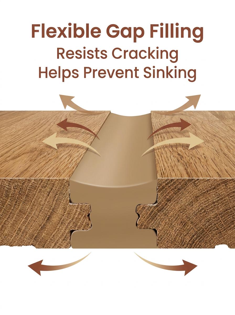 JAYSUING Wood Floor Gap Filler 100g, Water-Based Wooden Floor Repair Sealant, Anti-Dust Gap Filling Paste for Wood Floor Gaps