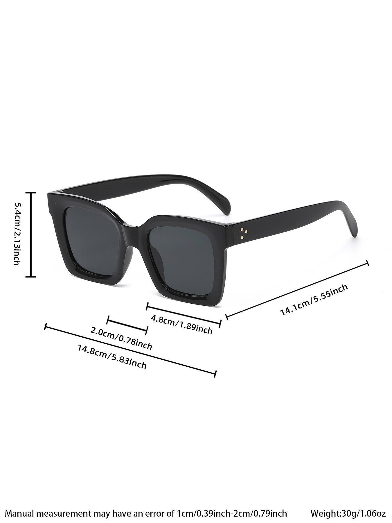 2 Pcs Square Men's Sunglasses, Pilot Large Frame Glasses, Fashionable Comfortable Eyewear for Women, Outdoor Activities, Parties, Travel, Driving, Fishing