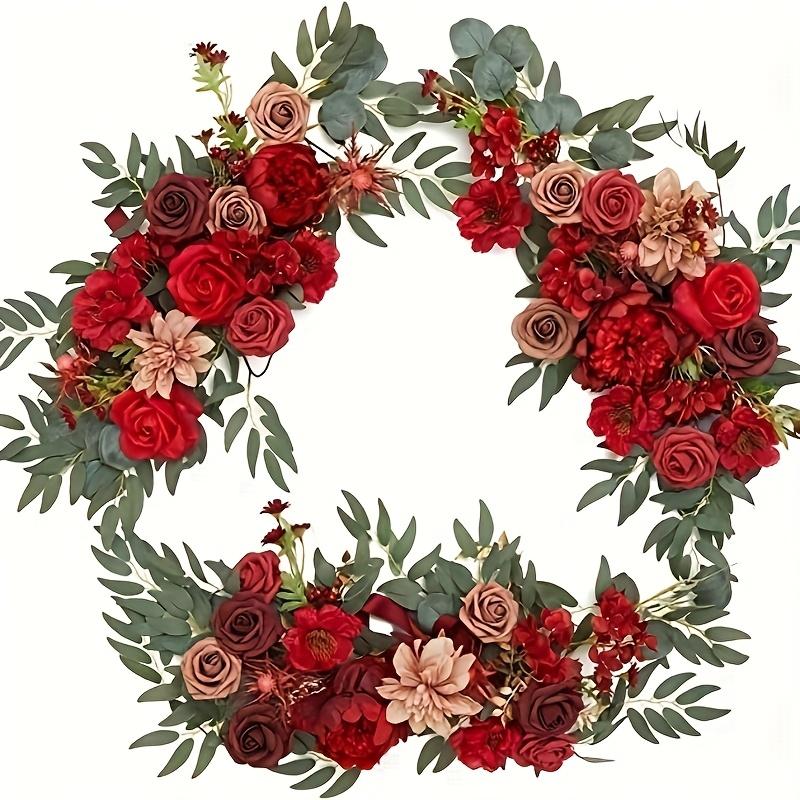 High-End New Door Three-Piece Set, Floral Archway Decor, Realistic Flower Wedding Decoration, Factory-Archived Marriage Gate