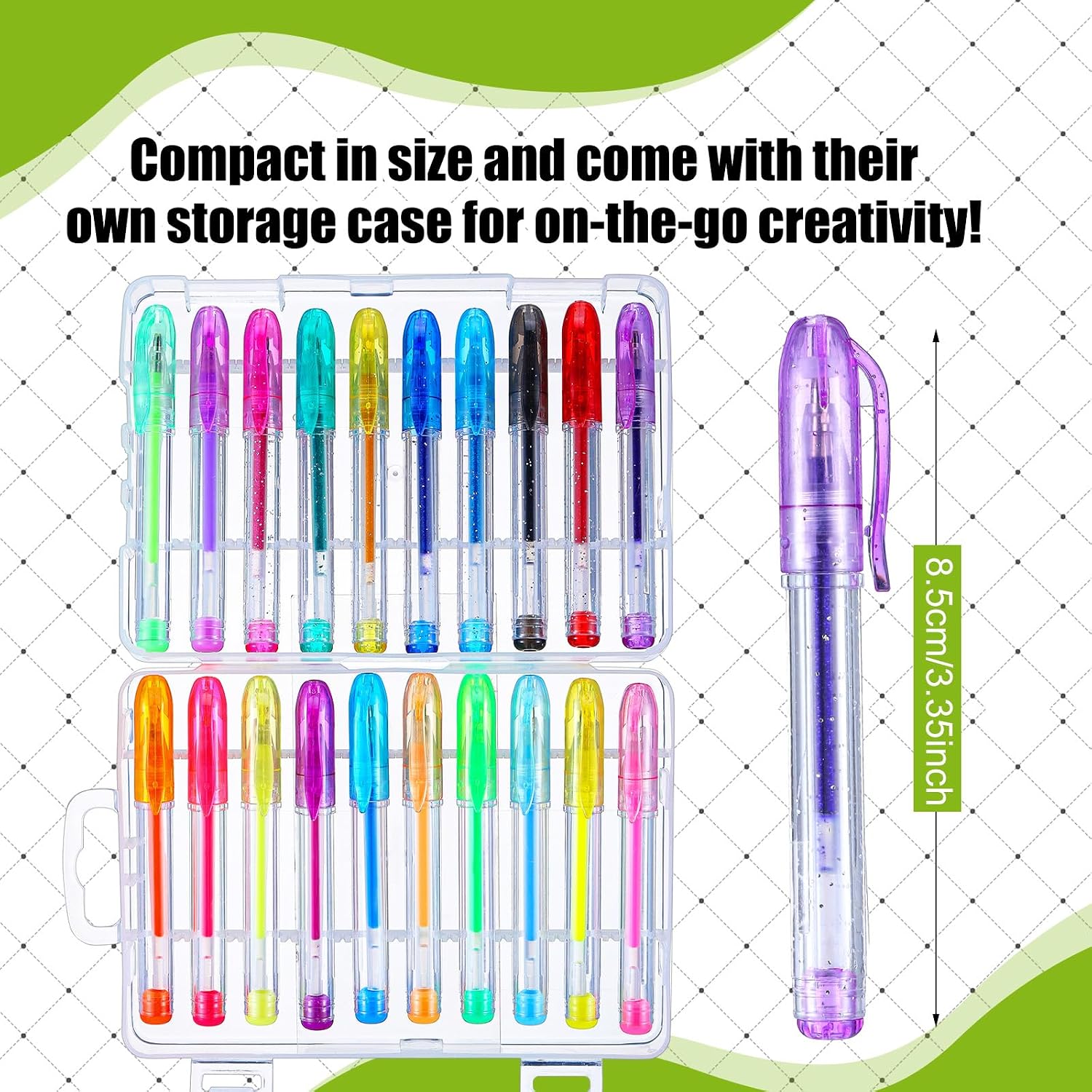 40 count Mini Scented Glitter Gel Pens 20 Colors  Pen Glitter, Neon and Pastel Scented Gel Pens for Adults Art Stationery Coloring Books Office and