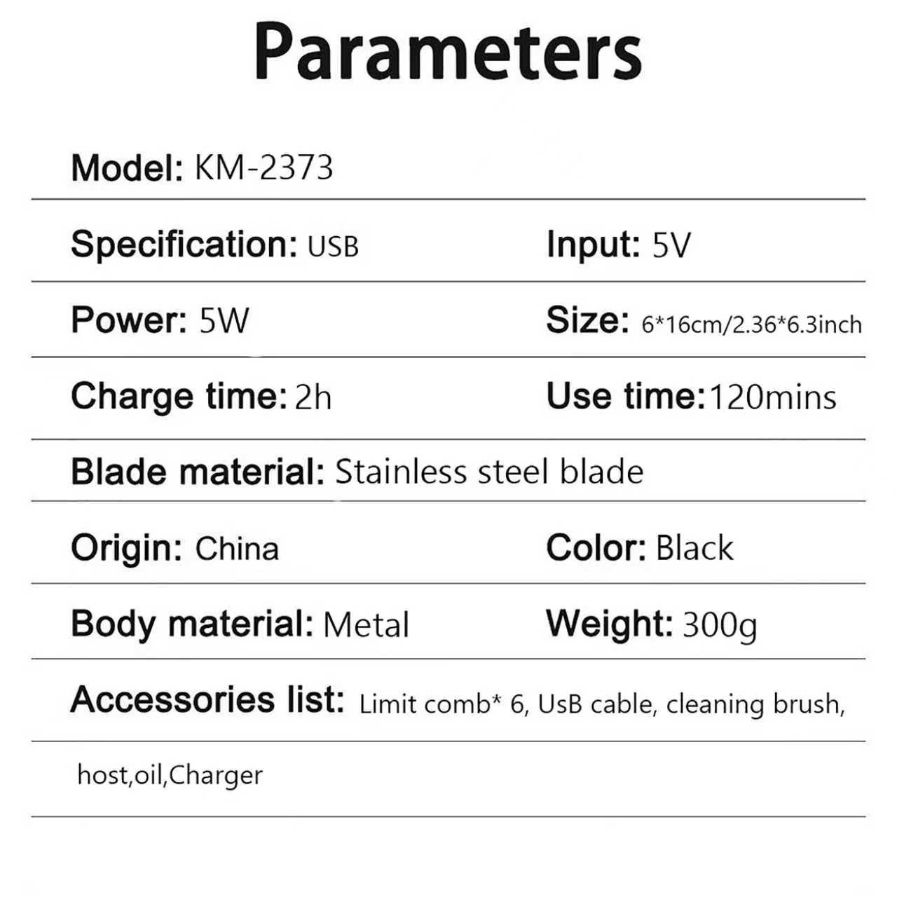 Kemei Electric Hair Trimmer Km-2373, USB Charging Carving Hair Clipper with Base, Professional Salon Barber Tool, High Precision Grooming Kit, Suspended Motor