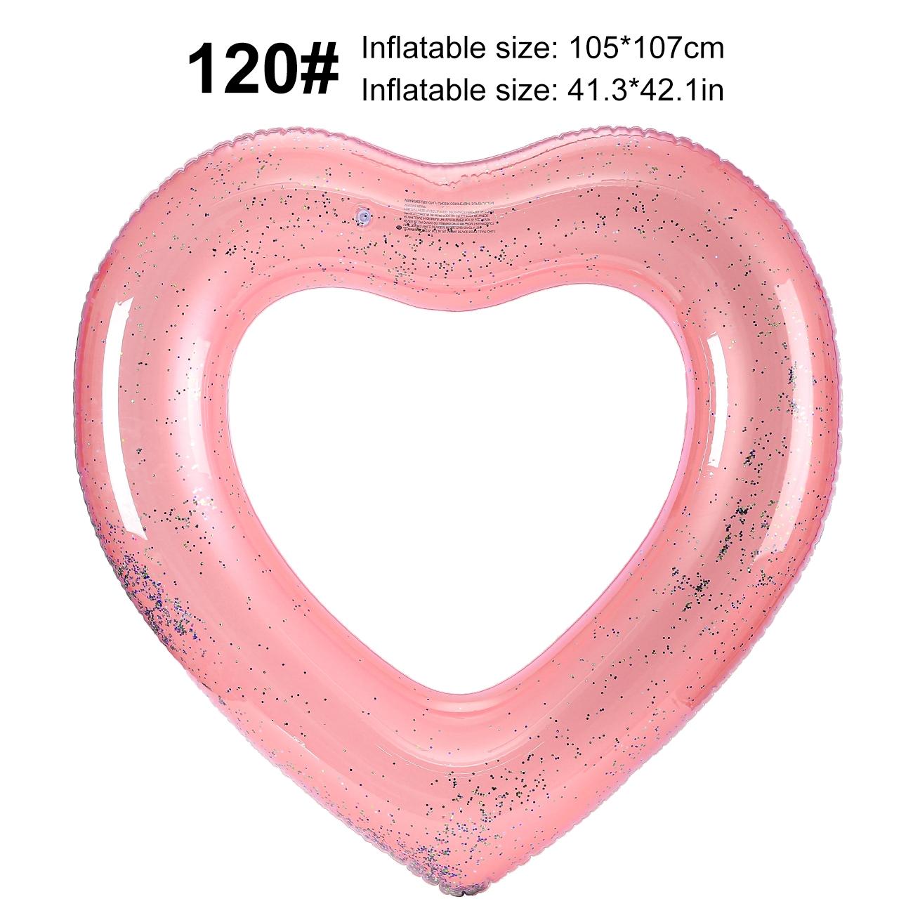 Heart-Shaped Pool Float Ring, Summer Inflatable Lounger, Adult Water Entertainment Beach Party Equipment, Perfect for Summertime Fun
